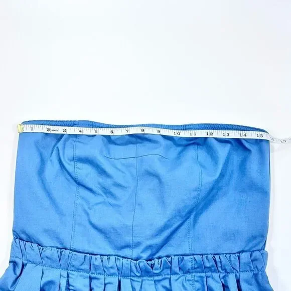 Marc by Marc Jacobs Kline pleased periwinkle blue strapless full skirt dress 10 - Picture 13 of 15